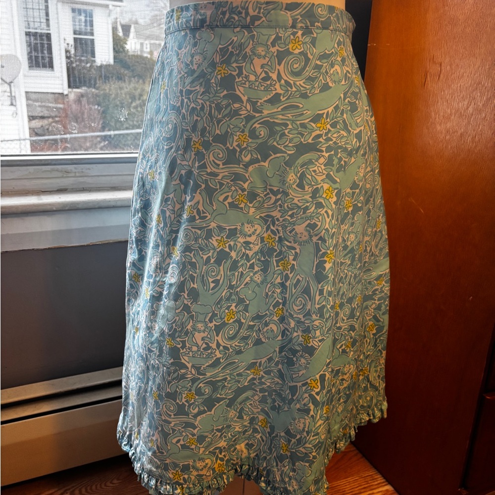 Lily Pulitzer preppy core floral pattern cotton skirt